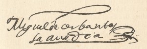 Firma de Cervantes